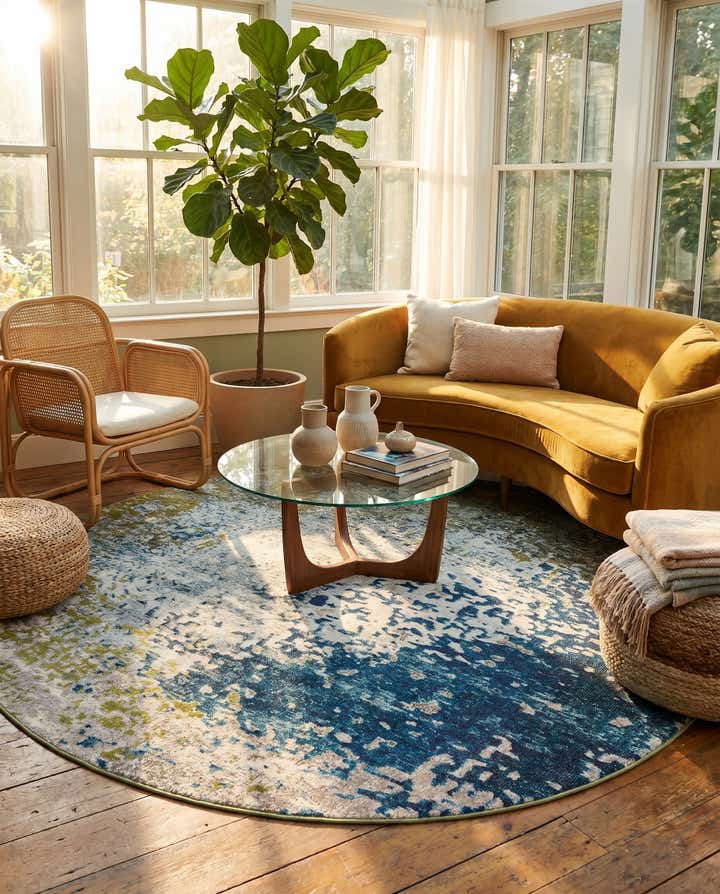 8' x 8' Washable Casablanca Round Rug