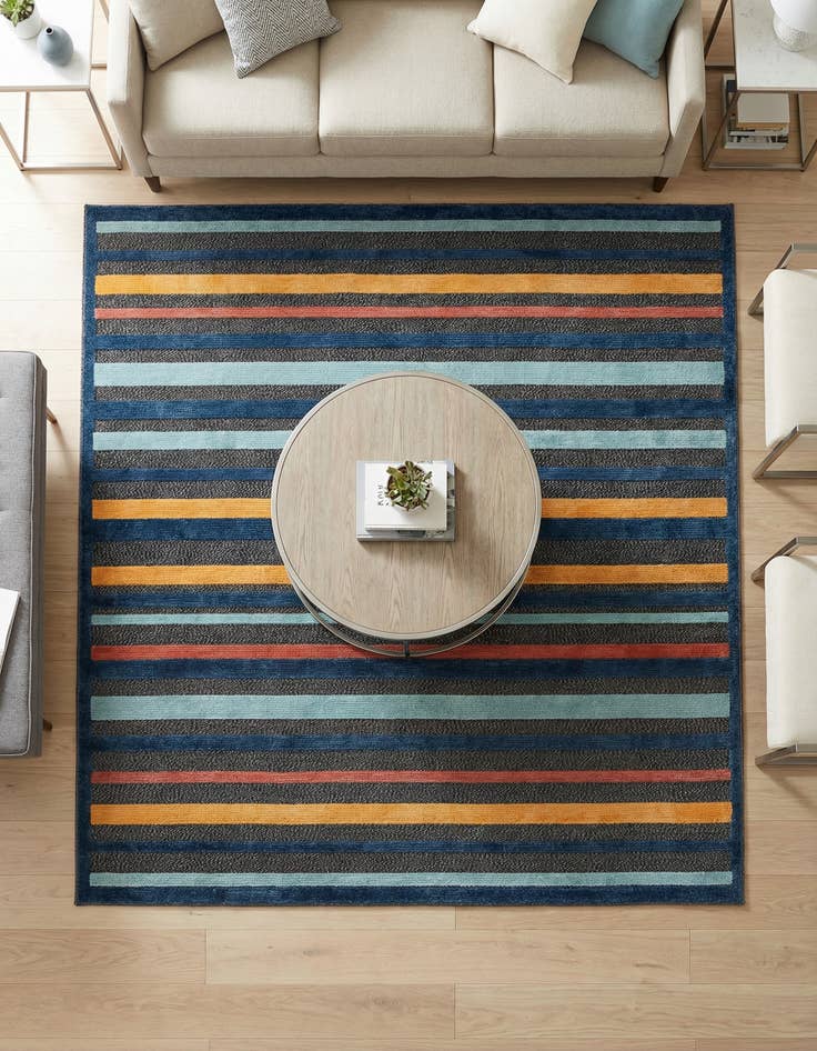 Detail image of 7' 10 x 7' 10 Washable Belize Indoor / Outdoor Square Rug