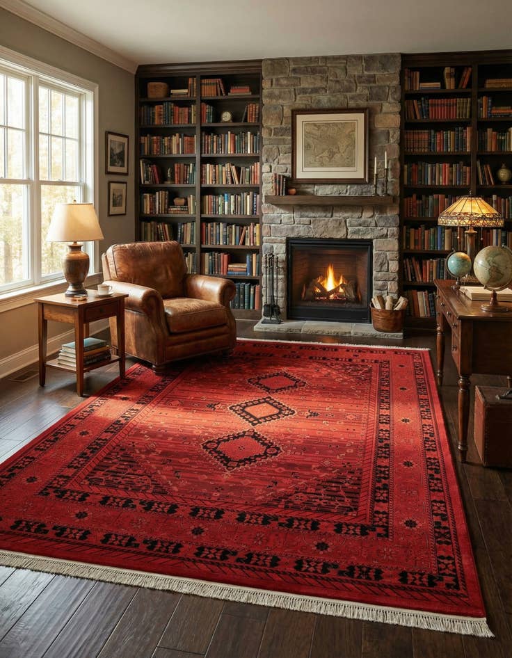 Detail image of 9' x 12' Bokhara Rug