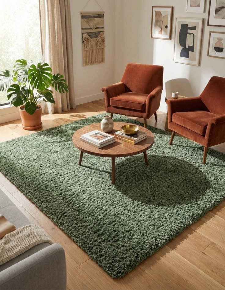 Detail image of 7' 10 x 7' 10 Zermatt Shag Square Rug