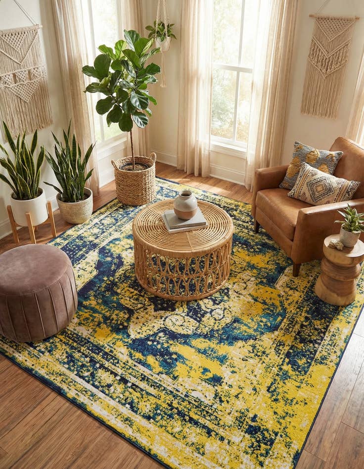 Detail image of 7' 10 x 7' 10 Monte Carlo Square Rug