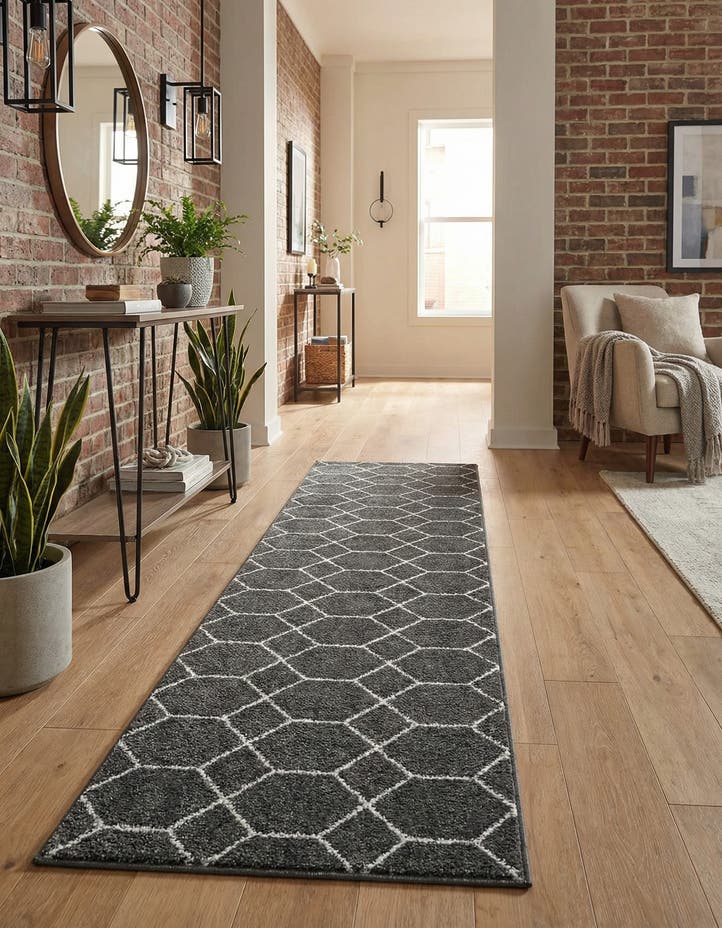 2' x 6' Lattice Frieze Runner Rug