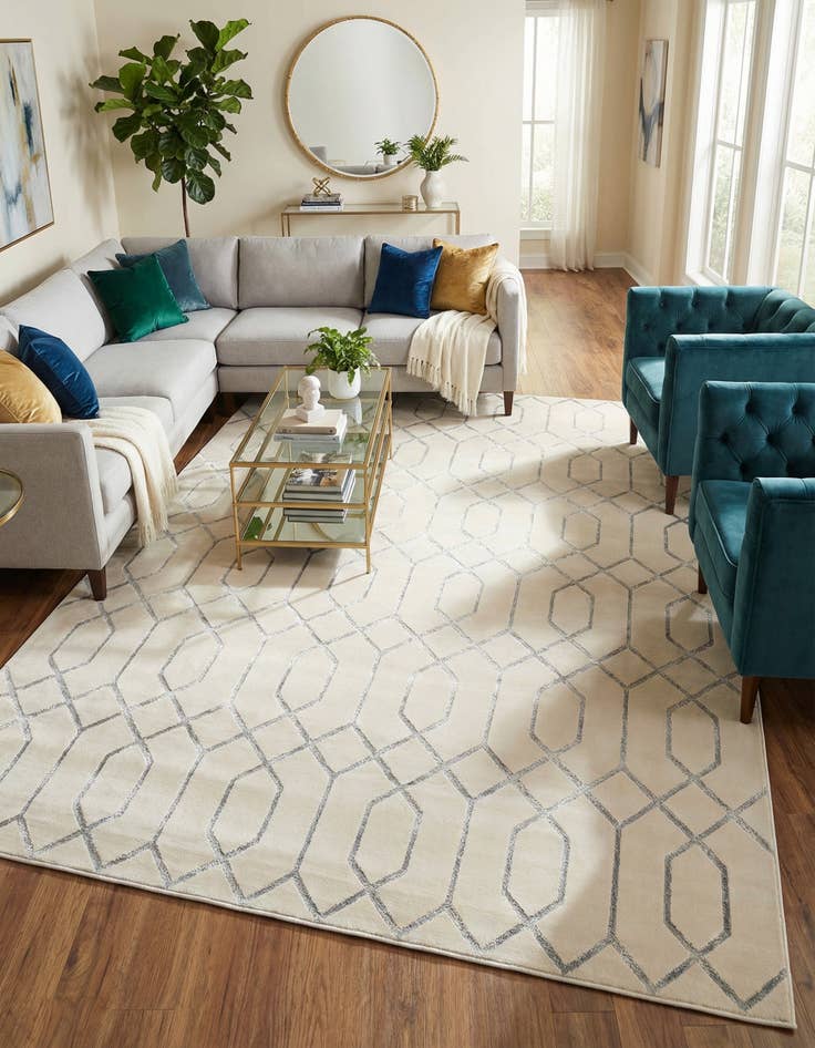 Detail image of 7' 10 x 10' Marilyn Monroe&trade; Glam Trellis Rug