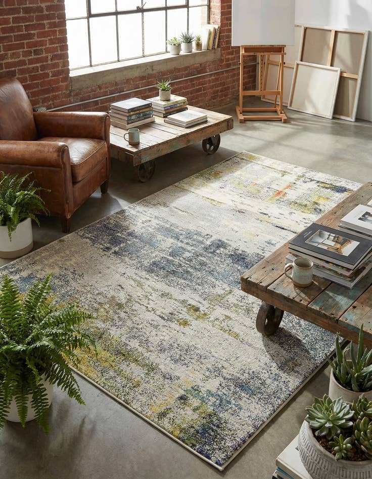 Detail image of 4' x 6' Washable Theia Rug