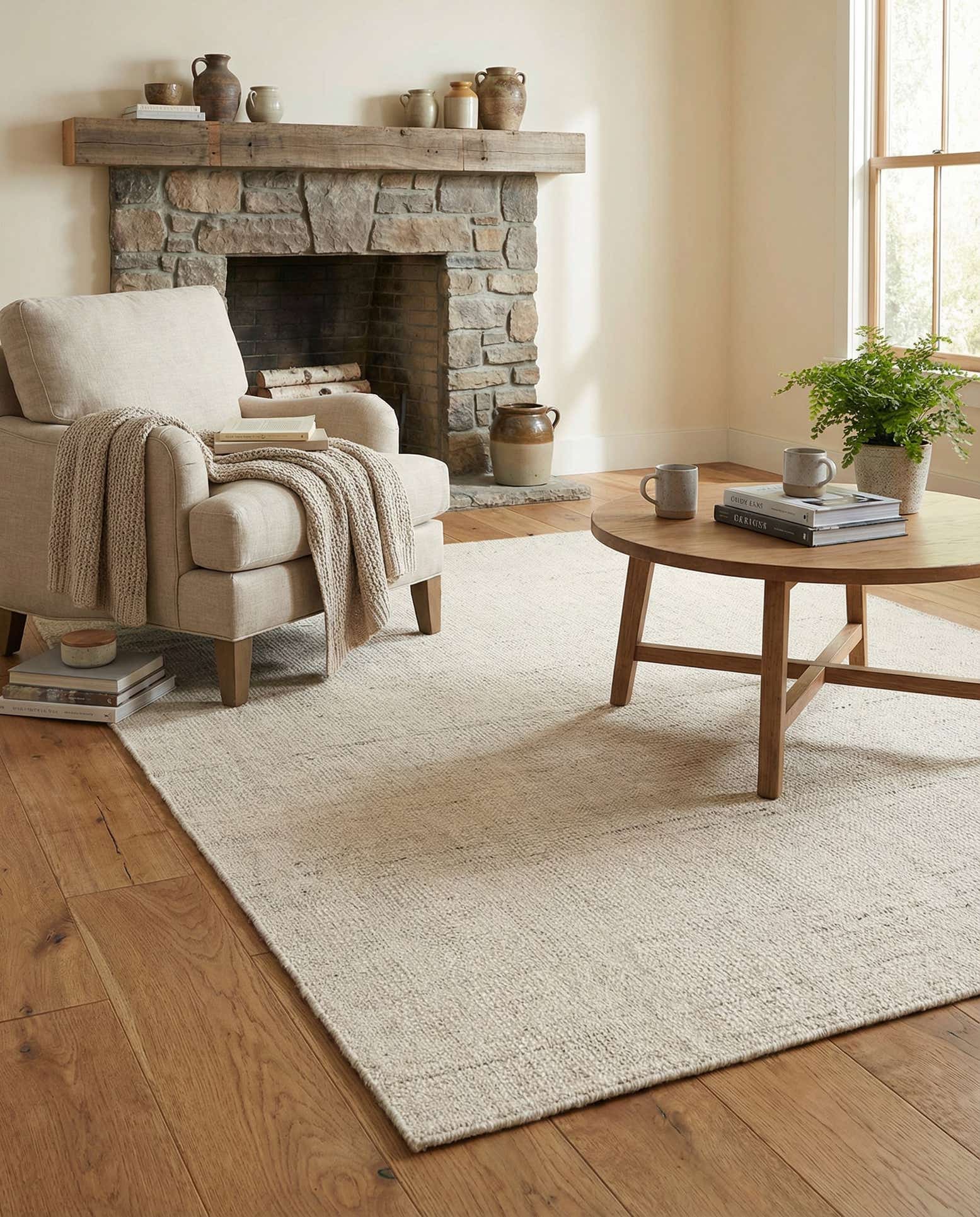 4' 1 x 6' 1 Hand Woven Jill Zarin English Manor Farmhouse Wool Rug