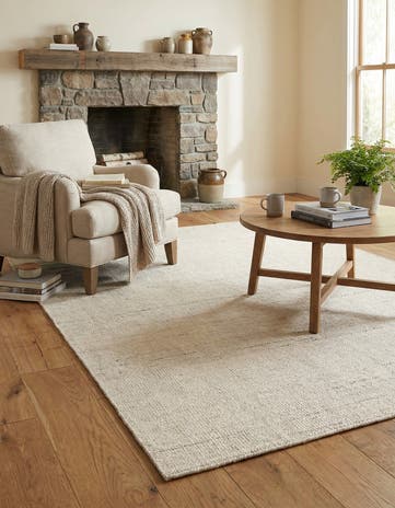 4' 1 x 6' 1 Hand Woven Jill Zarin English Manor Farmhouse Wool Rug