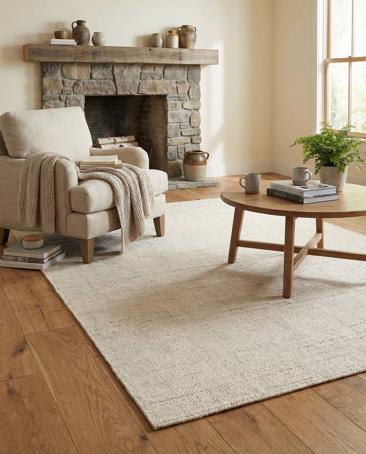 Detail image of 4' 1 x 6' 1 Hand Woven Jill Zarin English Manor Farmhouse Wool Rug