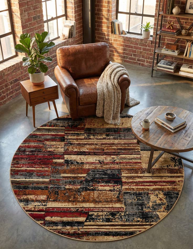 Detail image of 7' x 7' Saturn Round Rug