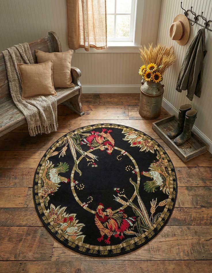 Detail image of 4' x 4' Country Round Rug