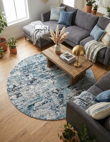 5' 3 x 5' 3 Leipzig Round Rug