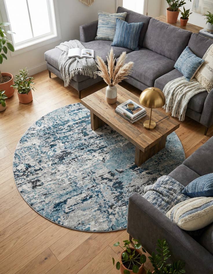 Detail image of  5' 3 x 5' 3 Leipzig Round Rug