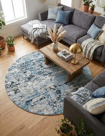 5' 3 x 5' 3 Leipzig Round Rug
