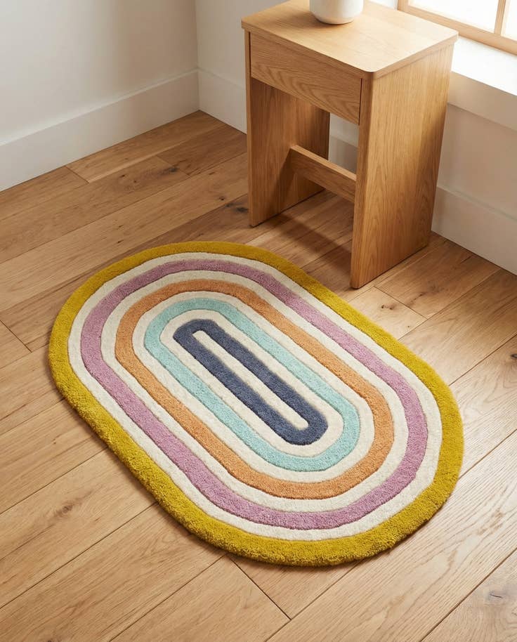 Detail image of 2' x 3' 1 Hand Tufted Wool Oval Rug