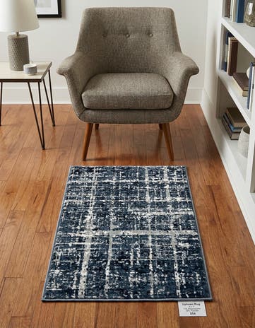 Jill Zarin Navy Blue Uptown Lexington Avenue Rug