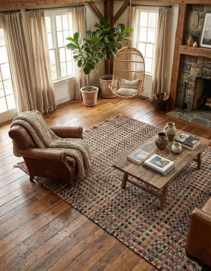 Detail image of 7' 1 x 10' Hand Woven Chunky Jute Rug