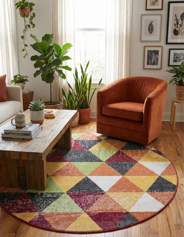 Detail image of 5' 3 x 5' 3 Valencia Round Rug