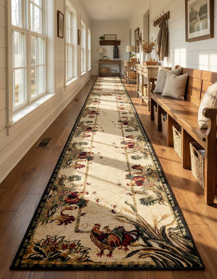 Detail image of 3' x 19' 8 Pastoral Runner Rug