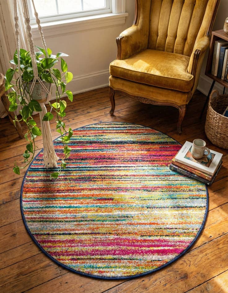 Detail image of 3' x 3' Azalea Round Rug