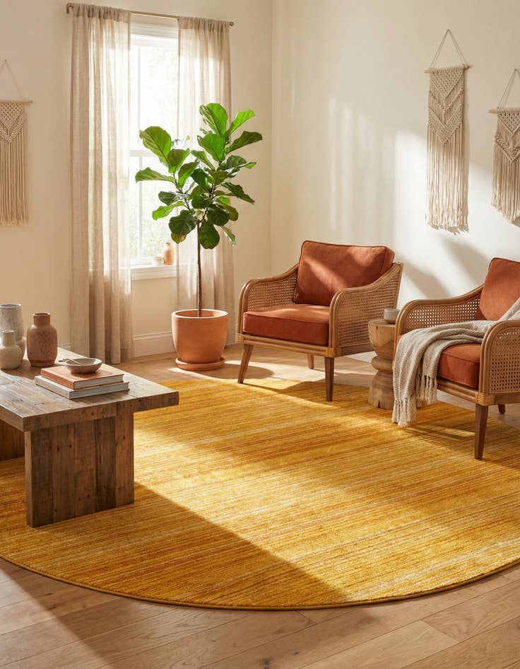 Detail image of 10' 2 x 10' 2 Gemstone Round Rug