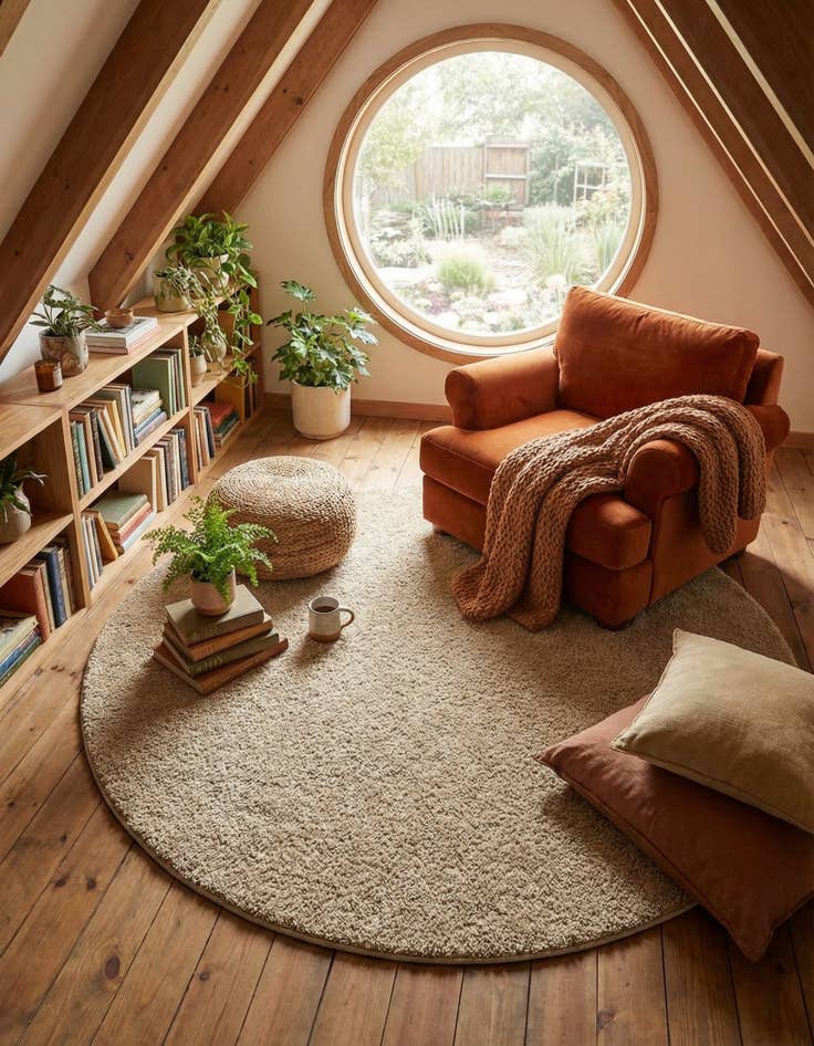 Detail image of 8' x 8' Soft Solid Shag Round Rug