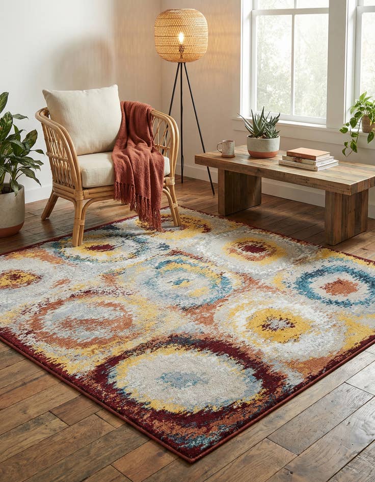 Detail image of 5' 3 x 5' 3 Kamala Washable Square Rug