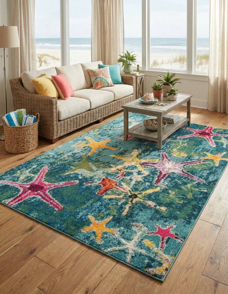 Detail image of 6' 1 x 9' Washable Amalfi Rug
