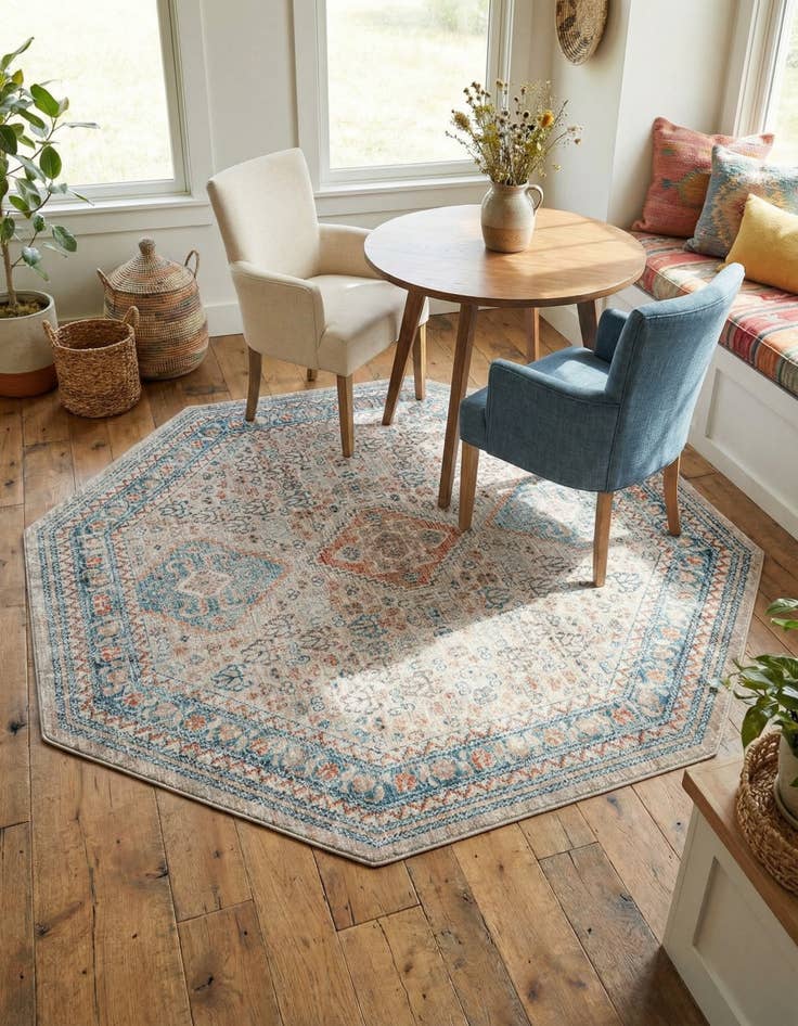 Detail image of 7' x 7' Newport Octagon Rug