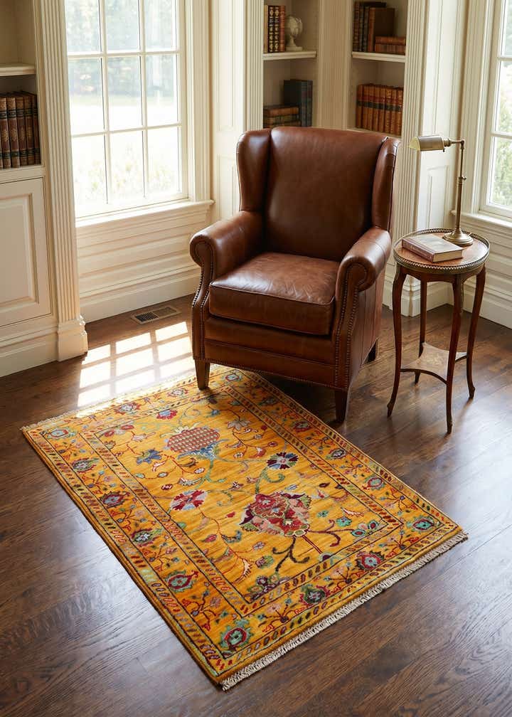 2' 9 x 3' 10 Hand Knotted Ariana Ziegler Rug