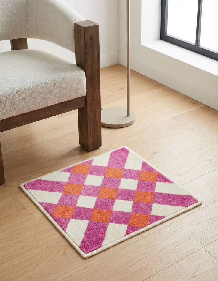 Detail image of Jane Seymour 1' 8 x 1' 8 Open Hearts Sample Rug