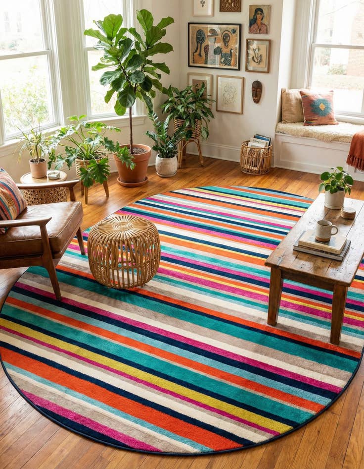 Detail image of 7' 10 x 10' Azalea Oval Rug