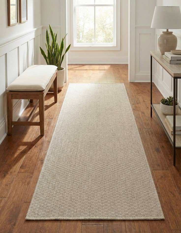 Detail image of 2' x 6' Washable Solid Indoor / Outdoor Runner Rug