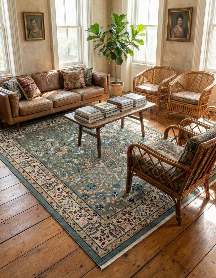 Detail image of 7' x 10' Nain Design Rug