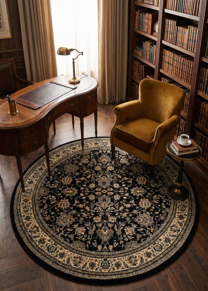7' 10 x 7' 10 Yasmin Round Rug