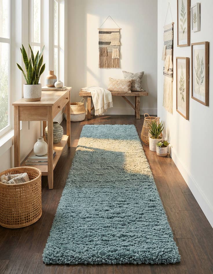 Detail image of 2' 7 x 10' Infinity Shag Runner Rug
