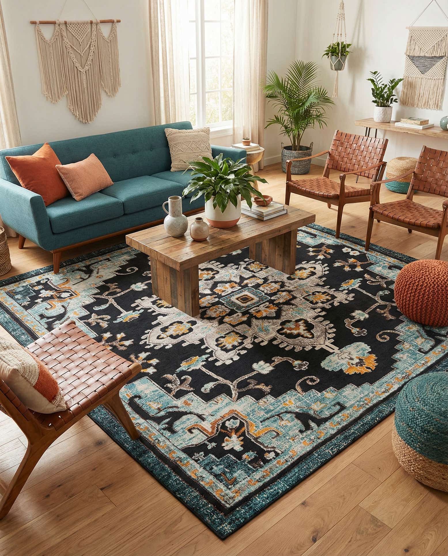 10' x 10' Easy-Clean Casablanca Indoor / Outdoor Square Rug