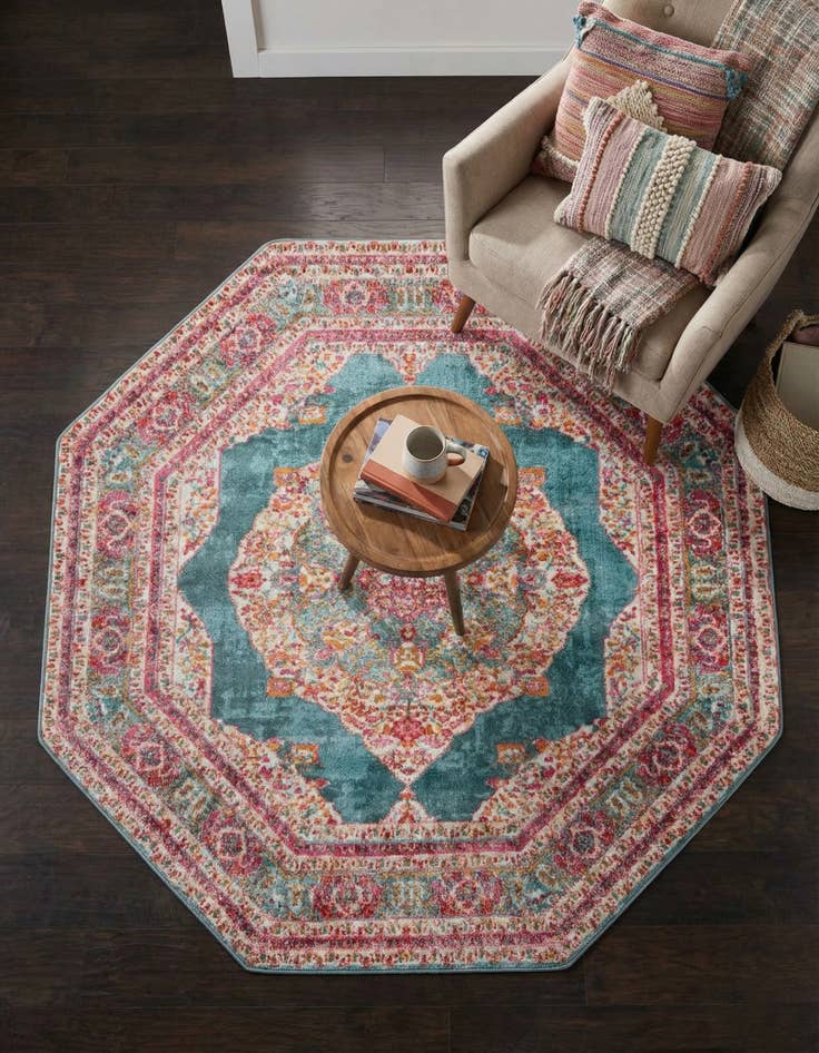 Detail image of 5' x 5' Santiago Octagon Rug