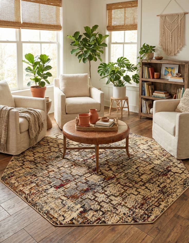 Detail image of  7' 10 x 7' 10 Saturn Octagon Rug