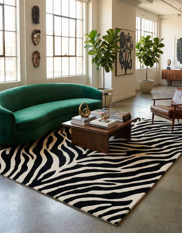 Detail image of 9' x 12' Hand Tufted Safari Wool Rug