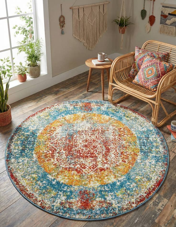 Detail image of 4' x 4' Veneto Round Rug