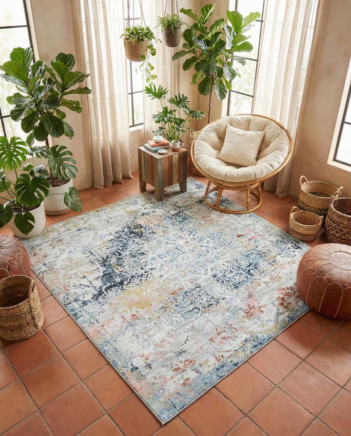 7' 10 x 7' 10 Kamala Washable Square Rug