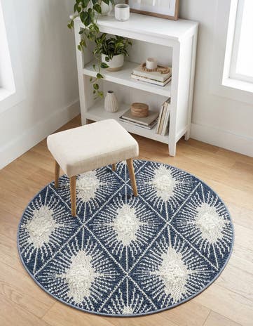 3' 3 x 3' 3 Boho Round Rug