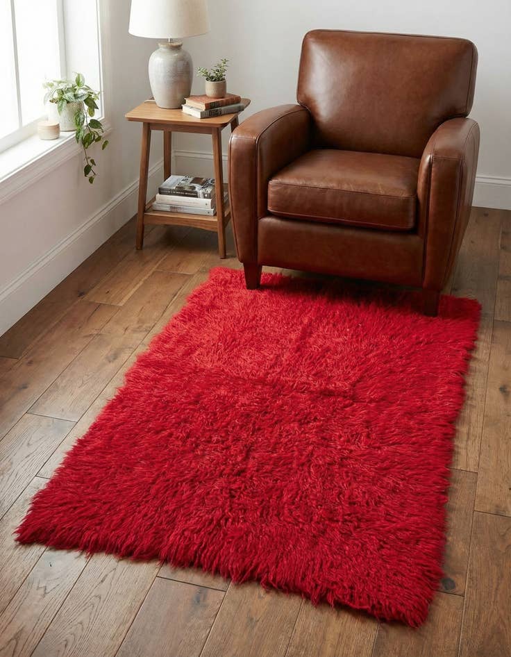 Detail image of 2' 9 x 4' 1 Hand Knotted Moroccan Wool Rug