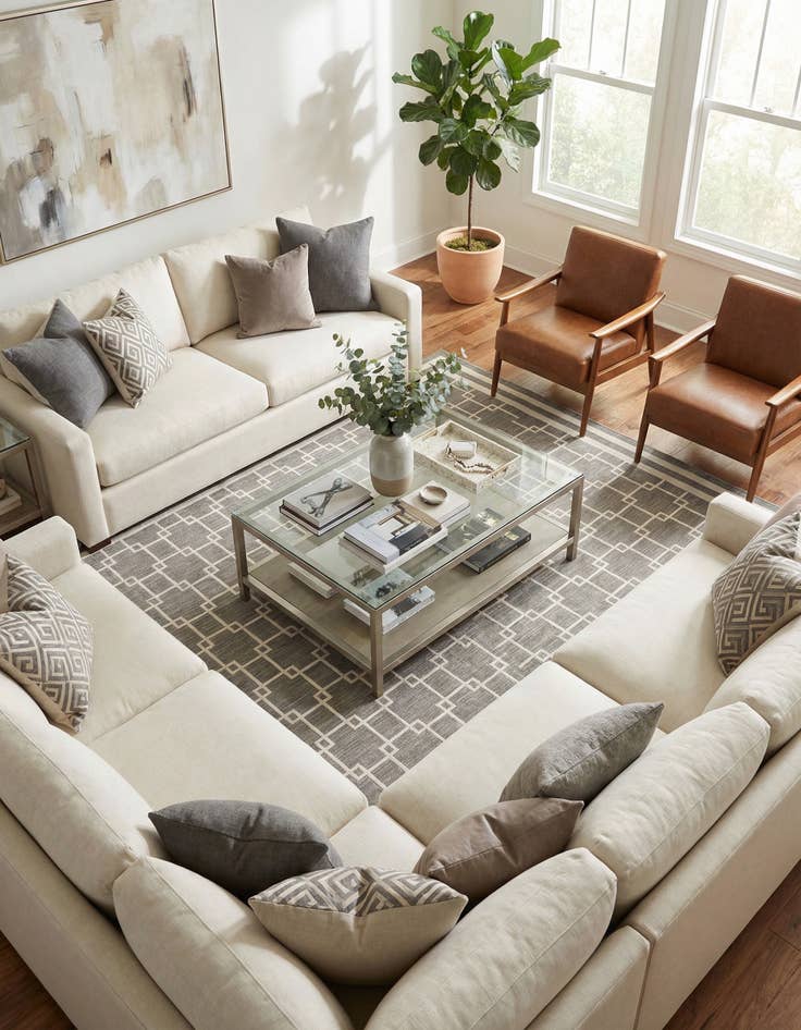 Detail image of Jill Zarin 10' x 10' Metropolitan Uptown Square Rug