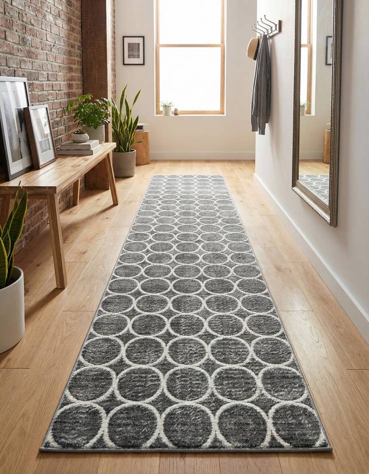 Detail image of 2' 7 x 12' Lattice Trellis Runner Rug