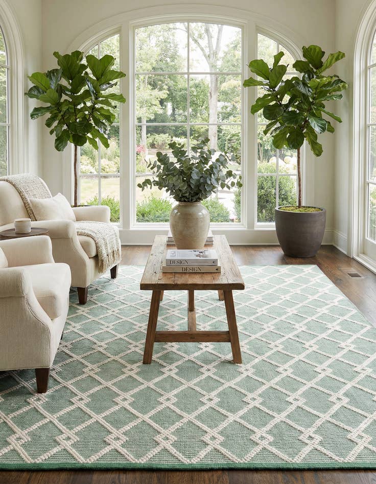 Detail image of 10' x 10' Hand Knotted Jill Zarin Dorset Square Rug