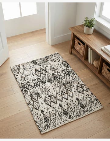 2' 2 x 3' 2 Hand Woven Chindi Braided Jute Rug