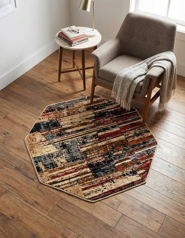 Detail image of 3' x 3' Saturn Octagon Rug