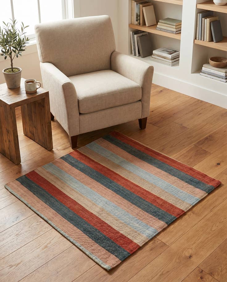 Detail image of 3' 3 x 3' 3 Hand Knotted Persian Wool Square Rug