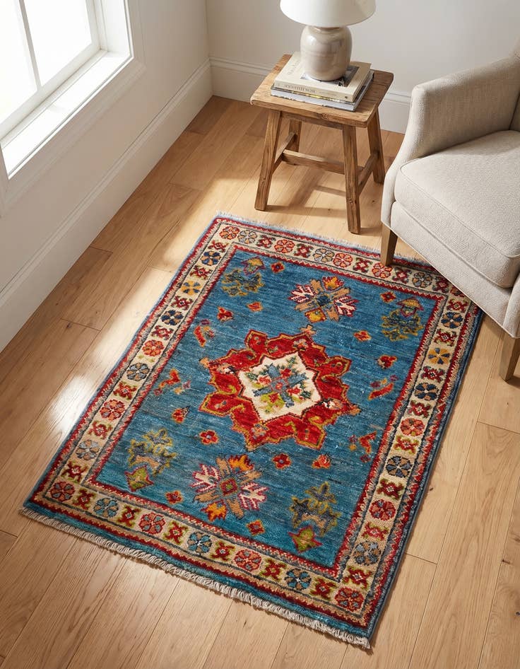 Detail image of 2' x 2' 9 Hand Knotted Kazak Rug