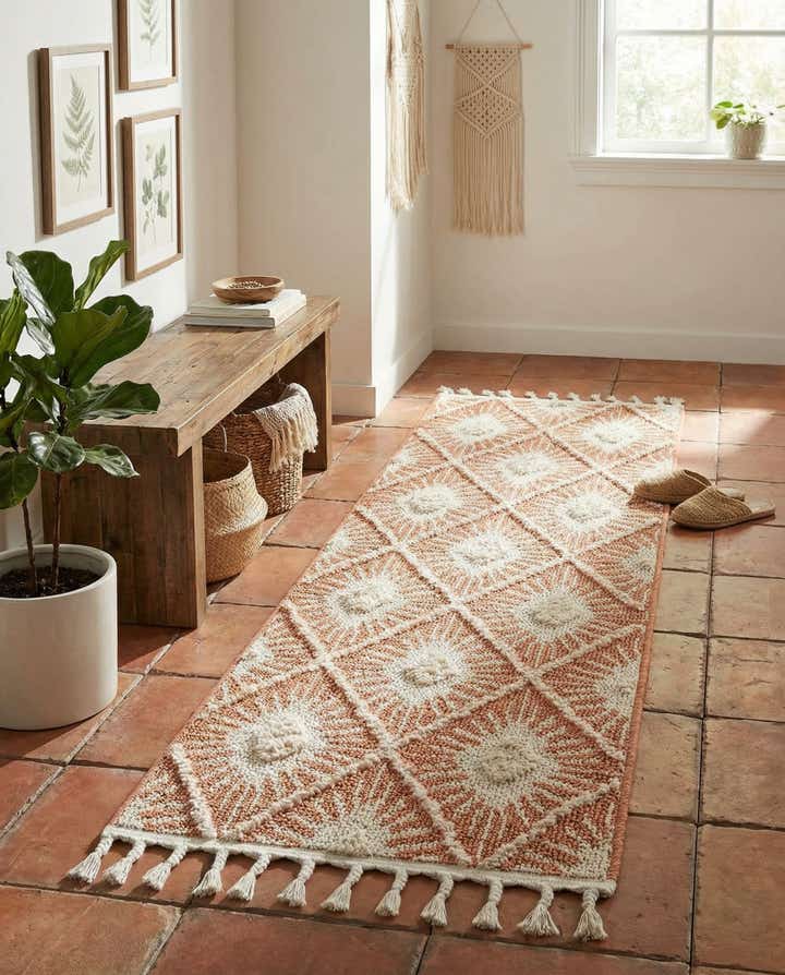 60cm x 185cm Boho Läufer Teppich